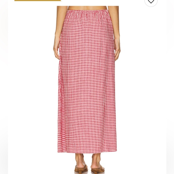 WeWoreWhat Tie Waist Red Checkered Skirt - Picture 2 of 5